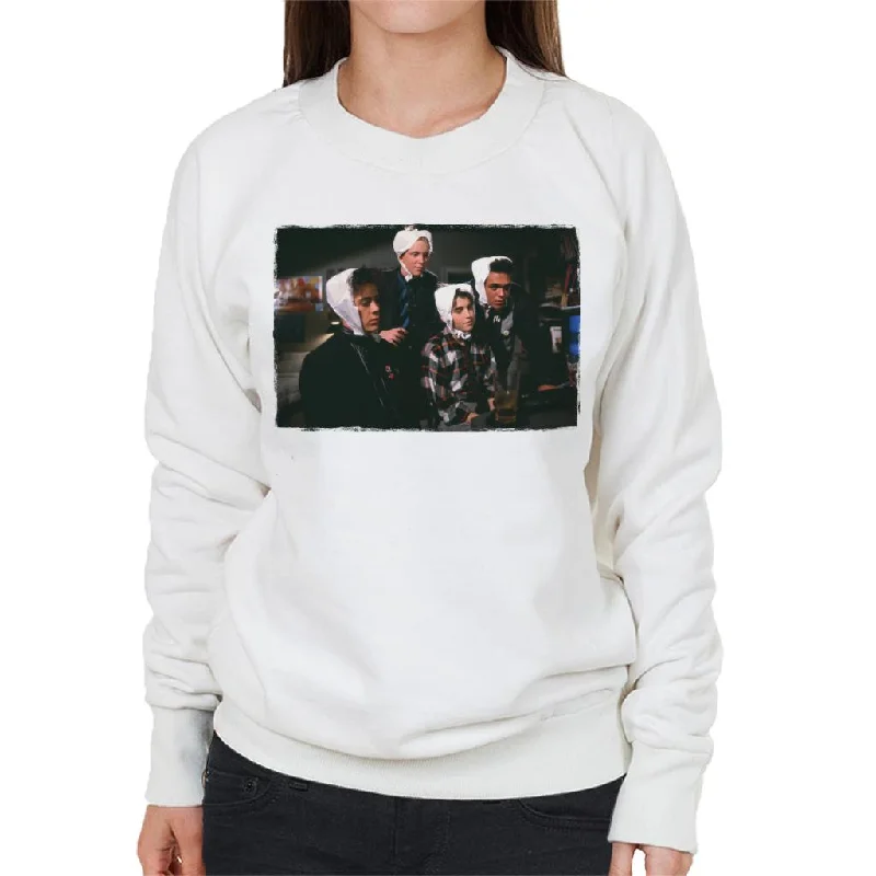 Weird Science Why Are We Wearing Bras On Our Heads Women's Sweatshirt Hoodie with Velcro Closure Adjustable Secure Weird Science Why Are We Wearing Bras On Our Heads Women's Sweatshirt Hoodie with Velcro Closure Adjustable Secure