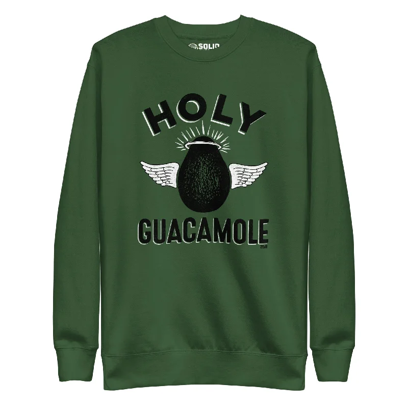Holy Guacamole Classic Fleece Sweatshirt Hoodie with Hem Fringe Bohemian Relaxed
