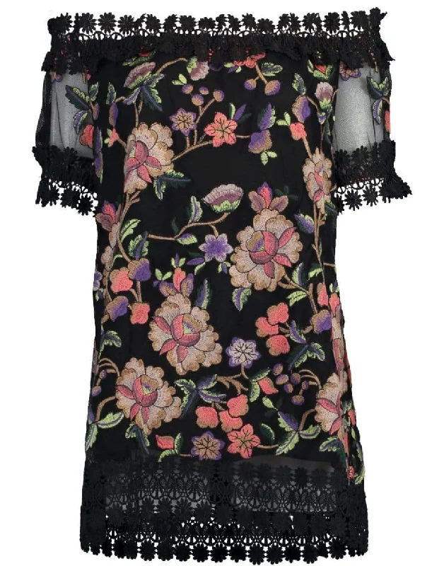 Off Shoulder Floral Blouse Loose Oversized Blouse