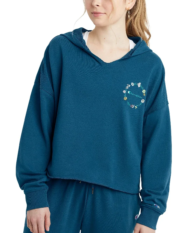 Champion Womens Campus French Terry Hoodie Hoodie with Reflective Safety Nightwear