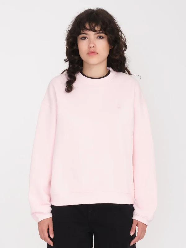 Stone Heart Up Sweatshirt - LILAC ASH Hoodie with Button Placket Classic Preppy