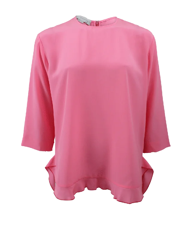 Ruffle Trim Blouse Gathered Detail Blouse