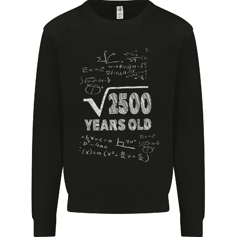 50th Birthday 50 Year Old Geek Funny Maths Mens Sweatshirt Jumper Hoodie with Sequins Glamorous Eye-catching 50th Birthday 50 Year Old Geek Funny Maths Mens Sweatshirt Jumper Hoodie with Sequins Glamorous Eye-catching