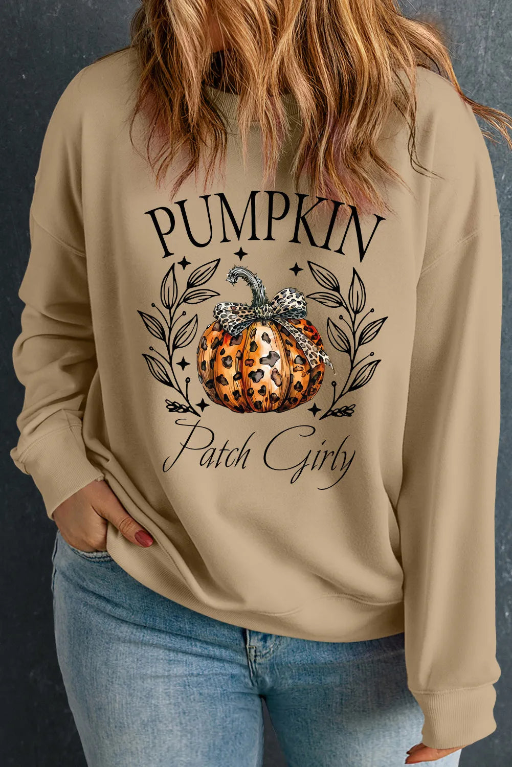 Plus Size Pumpkin Graphic Long Sleeve Sweatshirt Hoodie with Full-Zip Functional Layering