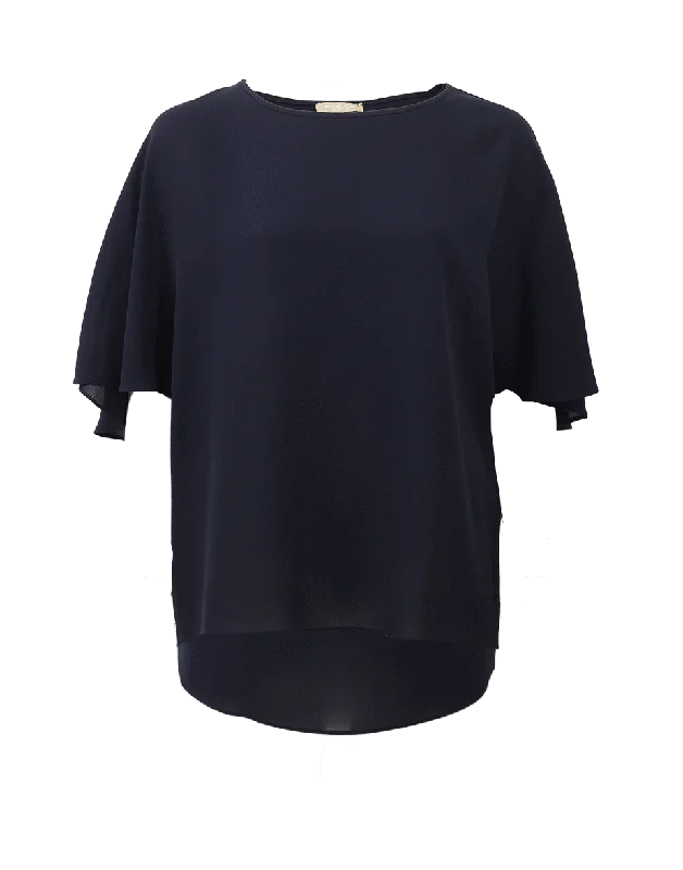 Cape Blouse Floral Chiffon Blouse