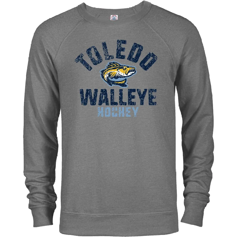 Toledo Walleye Issues French Terry Crewneck Sweatshirt Hoodie Sweatshirt Pullover
