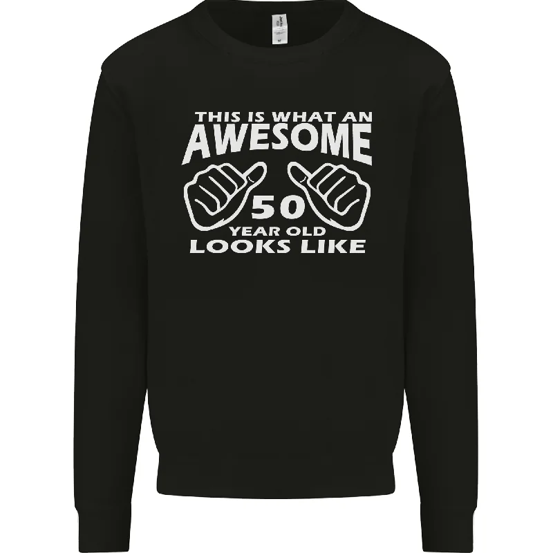 50th Birthday 50 Year Old This Is What Mens Sweatshirt Jumper Hoodie with Metallic Shiny Futuristic 50th Birthday 50 Year Old This Is What Mens Sweatshirt Jumper Hoodie with Metallic Shiny Futuristic