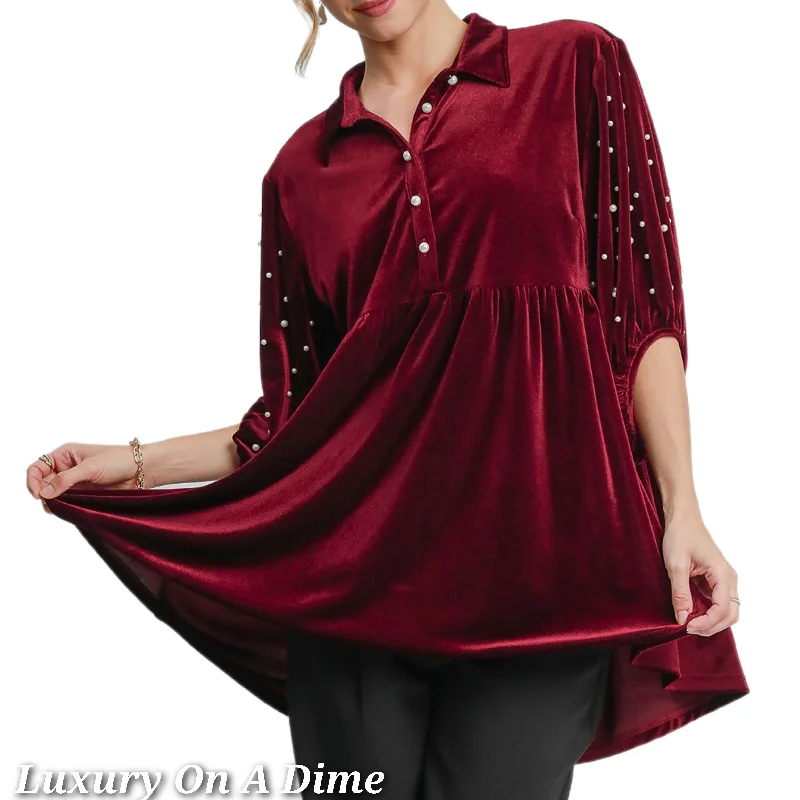 Umgee Pearl Velour Boho Oversized Tunic Top Babydoll Button Shirt Velvet Blouse Oversized Silk Blouse Umgee Pearl Velour Boho Oversized Tunic Top Babydoll Button Shirt Velvet Blouse Oversized Silk Blouse