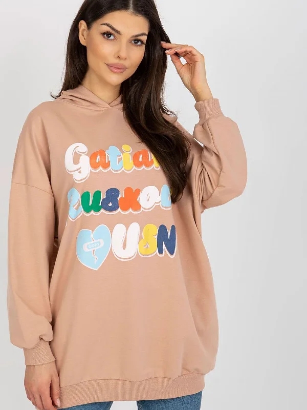 Sweatshirt Fancy Hoodie with Elastic Waist Stretchable Comfortable