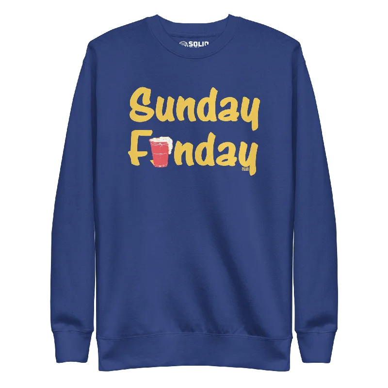 Sunday Funday Classic Fleece Sweatshirt Hoodie with Toggle Buttons Decorative Unique Sunday Funday Classic Fleece Sweatshirt Hoodie with Toggle Buttons Decorative Unique