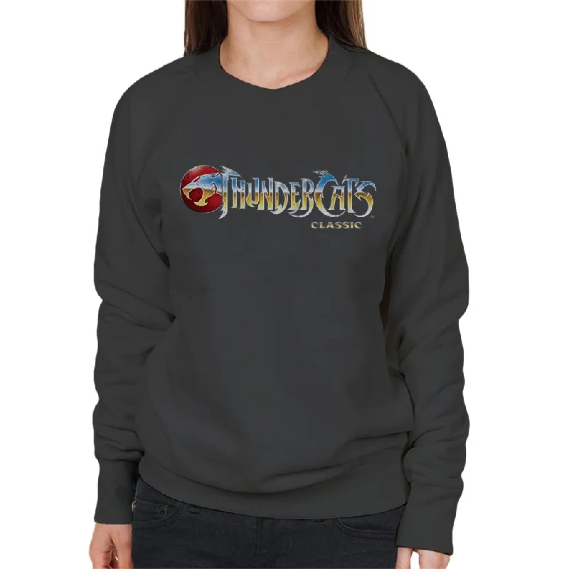 Thundercats Classic Logo Women's Sweatshirt Hoodie with Monochrome Minimalist Simple Thundercats Classic Logo Women's Sweatshirt Hoodie with Monochrome Minimalist Simple