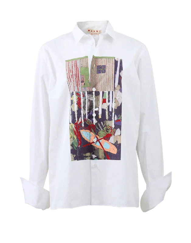 Roger Print Blouse Vintage Polka Blouse