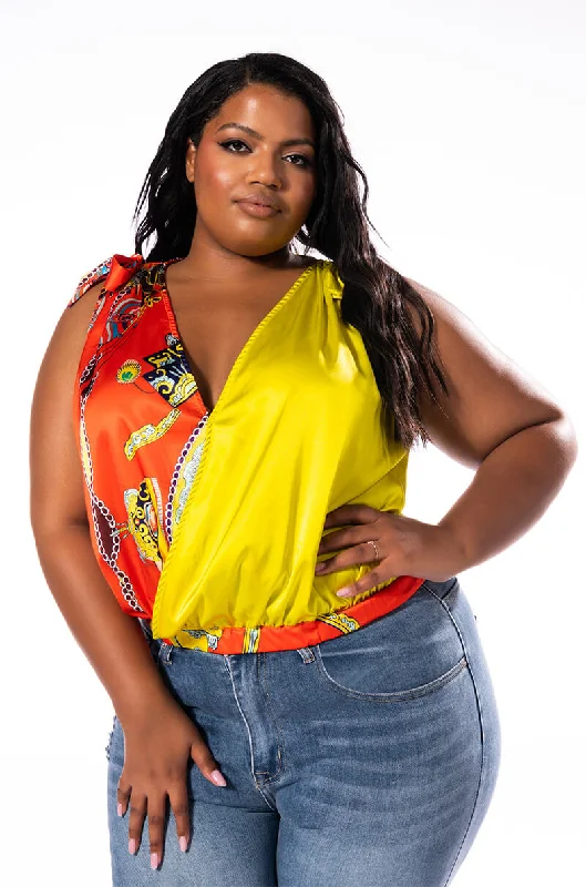 PLUS LELANI BOW DETAIL SLEEVELESS BLOUSE Chic Sleeveless Blouse