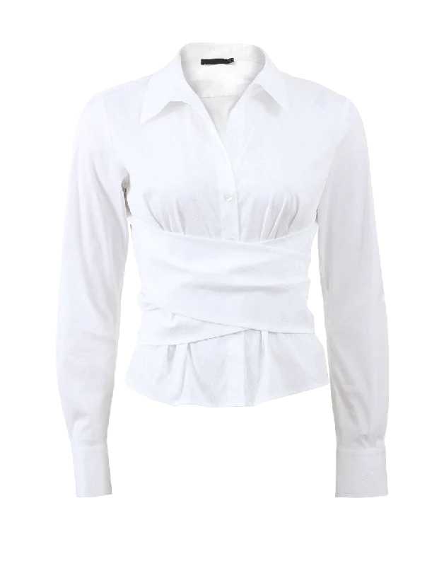 Back Wrap Blouse Side Tie Blouse