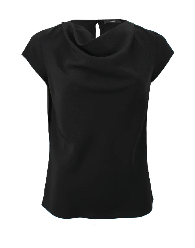 Key Hole Blouse Feminine Ruffle Blouse