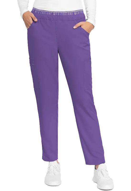 Med Couture Insight Mid-Rise Tapered Leg Pull-On Scrub Pants Chic Capri Pants