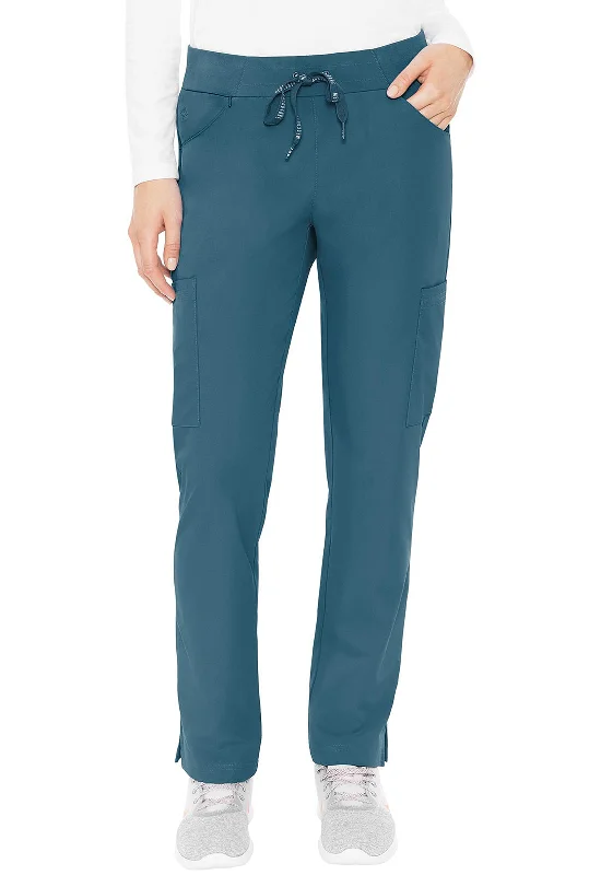 Clearance Med Couture Peaches Scoop Pocket Scrub Pants Stylish Elastic Waist Pants