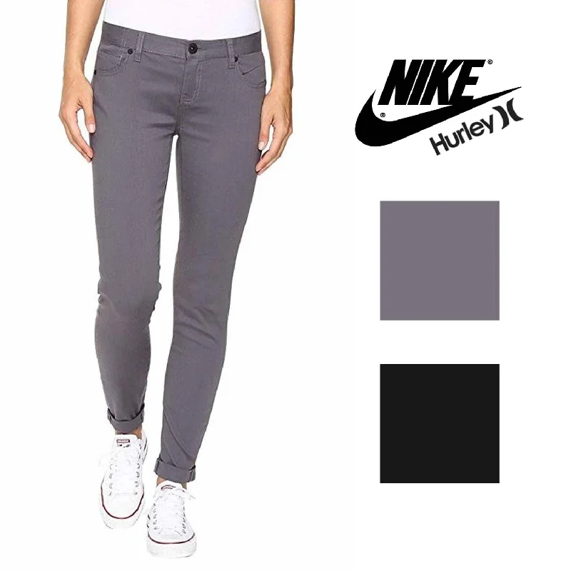 Hurley Womens Dri-FIT 81 Skinny Stretch Twill Pants, 24 x 32 Casual Wide Pants