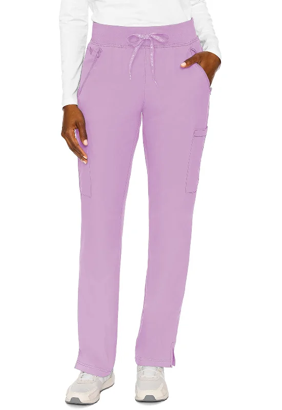 Med Couture Insight Zipper Scrub Pants Trendy High-Waist Trousers