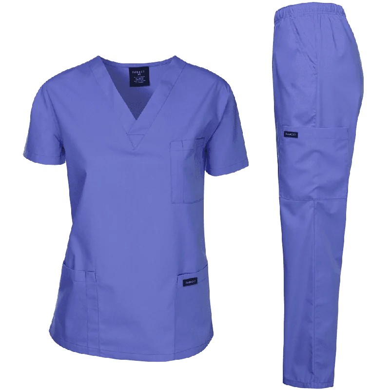 Dagacci Medical Uniform Womens Medical Scrub Set Top and Pant Cozy Jogger Leggings