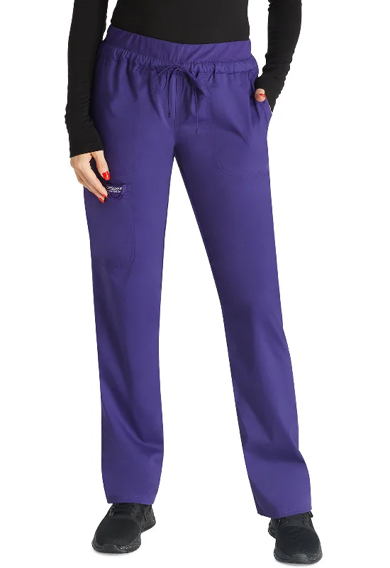 Cherokee Workwear Revolution Mid Rise Tapered Leg Drawstring Scrub Pants Formal Wide-Leg Pants