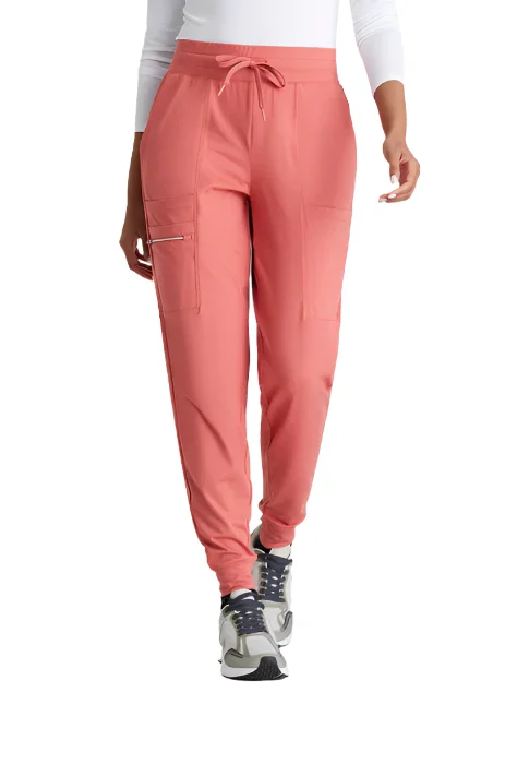 Barco One Knit Pro 5-Pocket Drawcord Waist Jogger Scrub Pants Trendy Wide-Legged Trousers Barco One Knit Pro 5-Pocket Drawcord Waist Jogger Scrub Pants Trendy Wide-Legged Trousers
