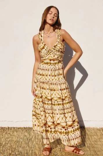 Go Wild Maxi Dress Comfortable Maxi Dress with Sleeves