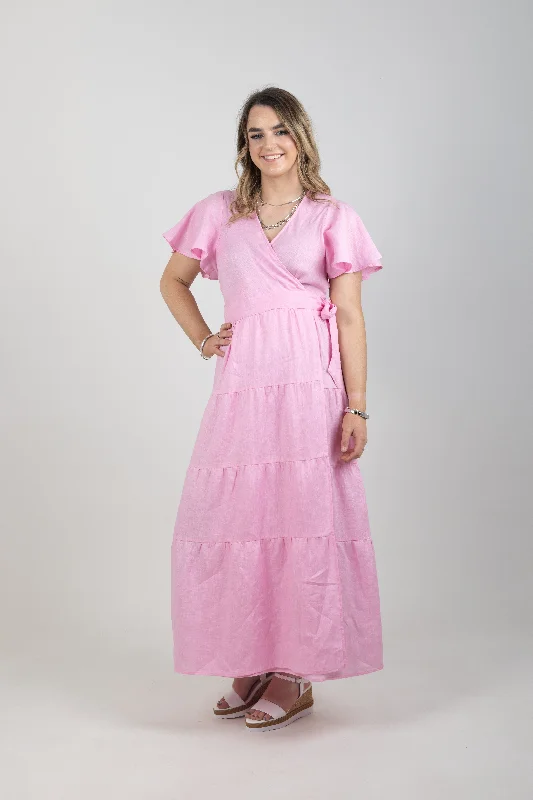 HALCYON MAXI DRESS CAMEO Elegant Maxi Dress with Pockets