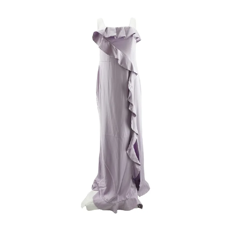 Purple Solid Maxi Dress Cozy Knit Maxi Dress