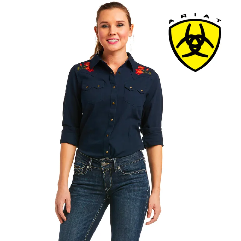 ARIAT Women's Real California Gold Snap LS Shirt 10038065 Modern Contemporary Chic