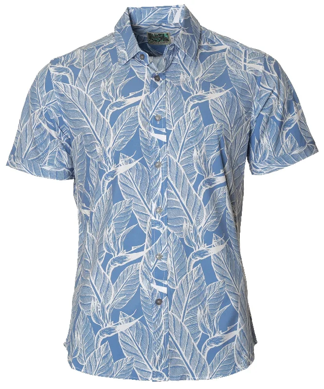 Island Breeze Resort Shirt Silk Blend Satin Velvet