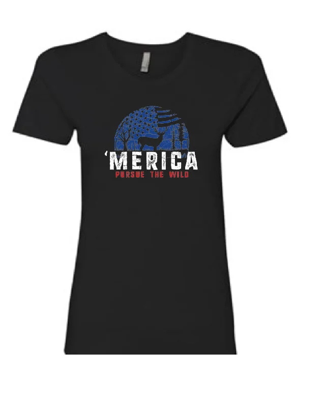 'Merica Whitetail Junior T-Shirt Cozy Warm Stylish