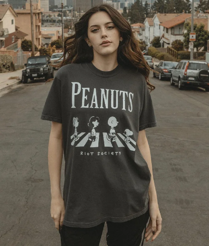 Peanuts Abbey Road World Tour Boyfriend Tee Terry Blend Velvet Blend Canvas Blend