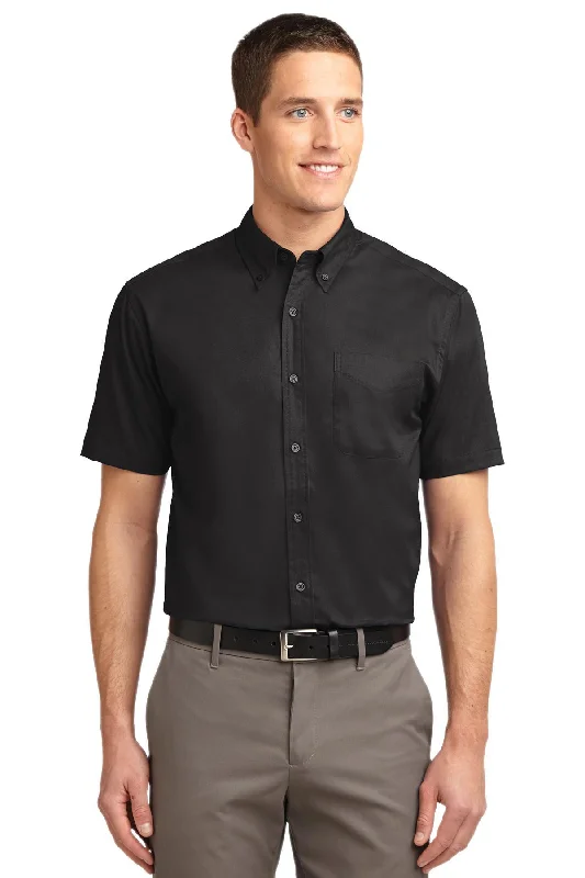 Port Authority Tall Short Sleeve Easy Care Shirt. TLS508 Nylon Fabric Polyester Fabric Spandex Fabric
