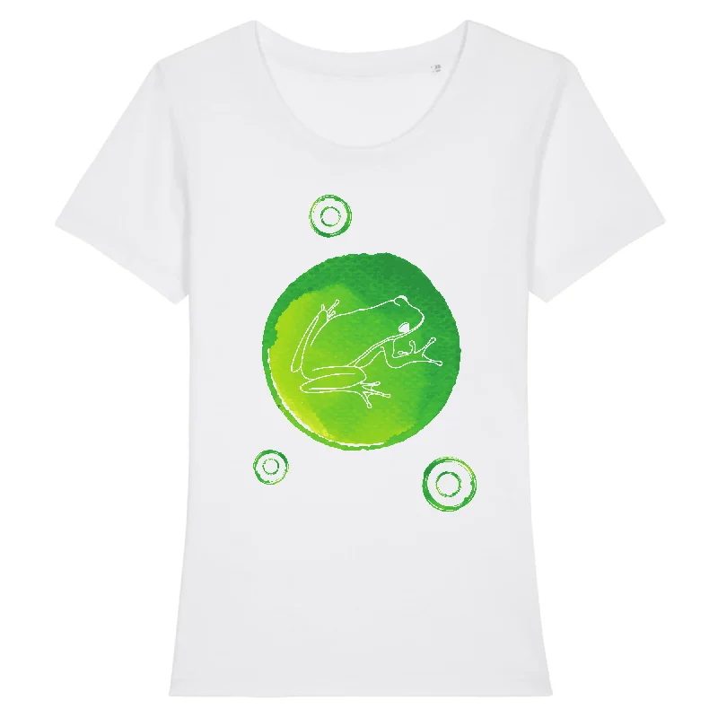 Reinette | T-shirt Femme 100% Coton BIO - EXPRESSER Beaded Sequined Faux Fur