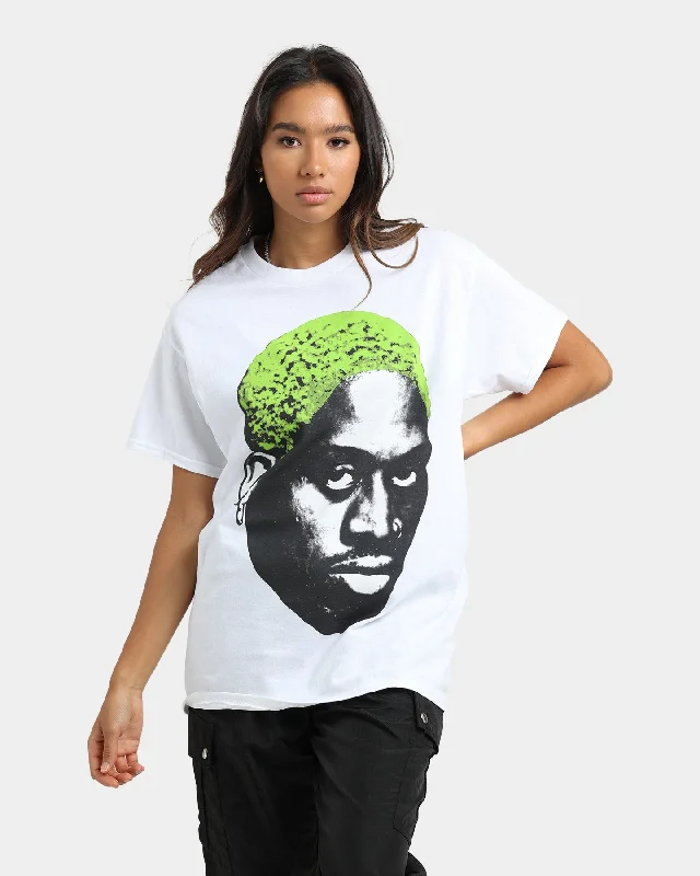 Rodman Brand Rodman Face T-Shirt White Hooded Caped Shawl Collar