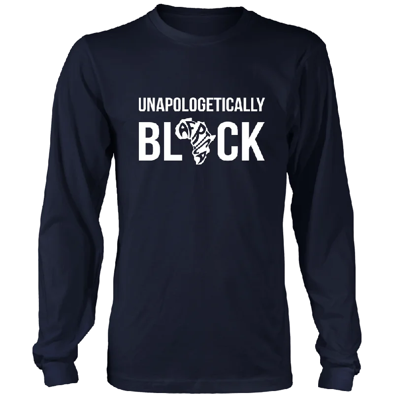 Unapologetically BLACK Long Sleeve T-Shirt Mesh Canvas Denim