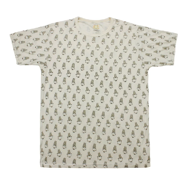 Unisex Short Sleeve T-Shirt Yellow Small Sheepz Welt Pockets Slit Pockets