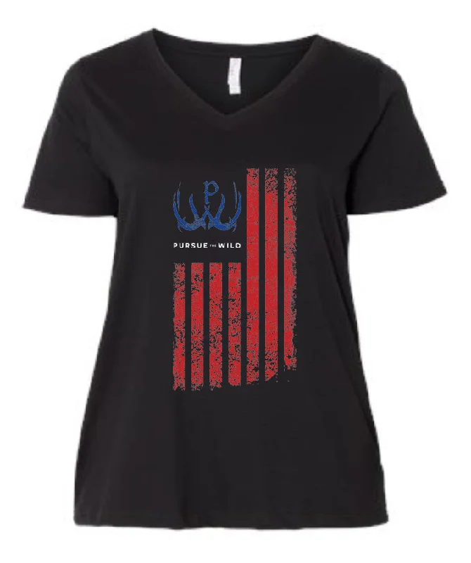 Wild America Women's T-Shirt Layered Multi-layer Single Layer