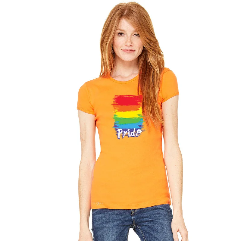 Zexpa Apparel™ Gay Pride Rainbow Color Paint Cutest Women's T-shirt Pride LGBT Tee Jersey Fabric Tulle Fabric Batik Fabric Zexpa Apparel™ Gay Pride Rainbow Color Paint Cutest Women's T-shirt Pride LGBT Tee Jersey Fabric Tulle Fabric Batik Fabric