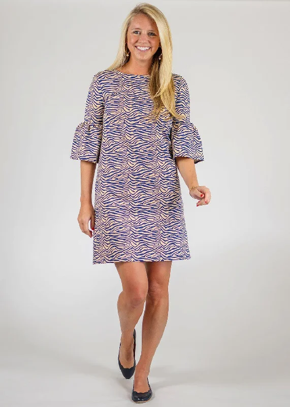 Berkley Dress - Zebra Blue/Almond