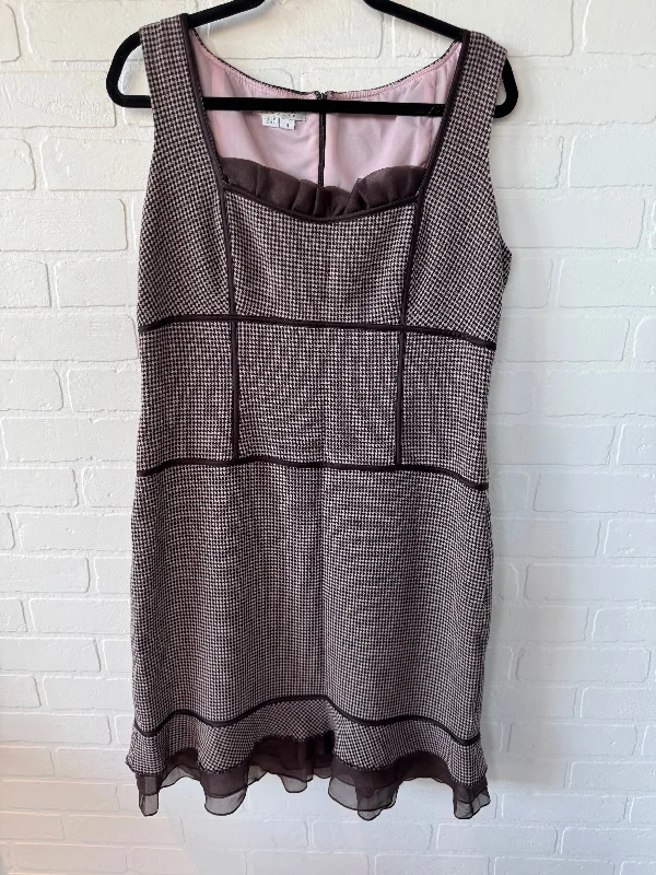 Dress Work By Kay Unger In Brown & Pink, Size: Xl