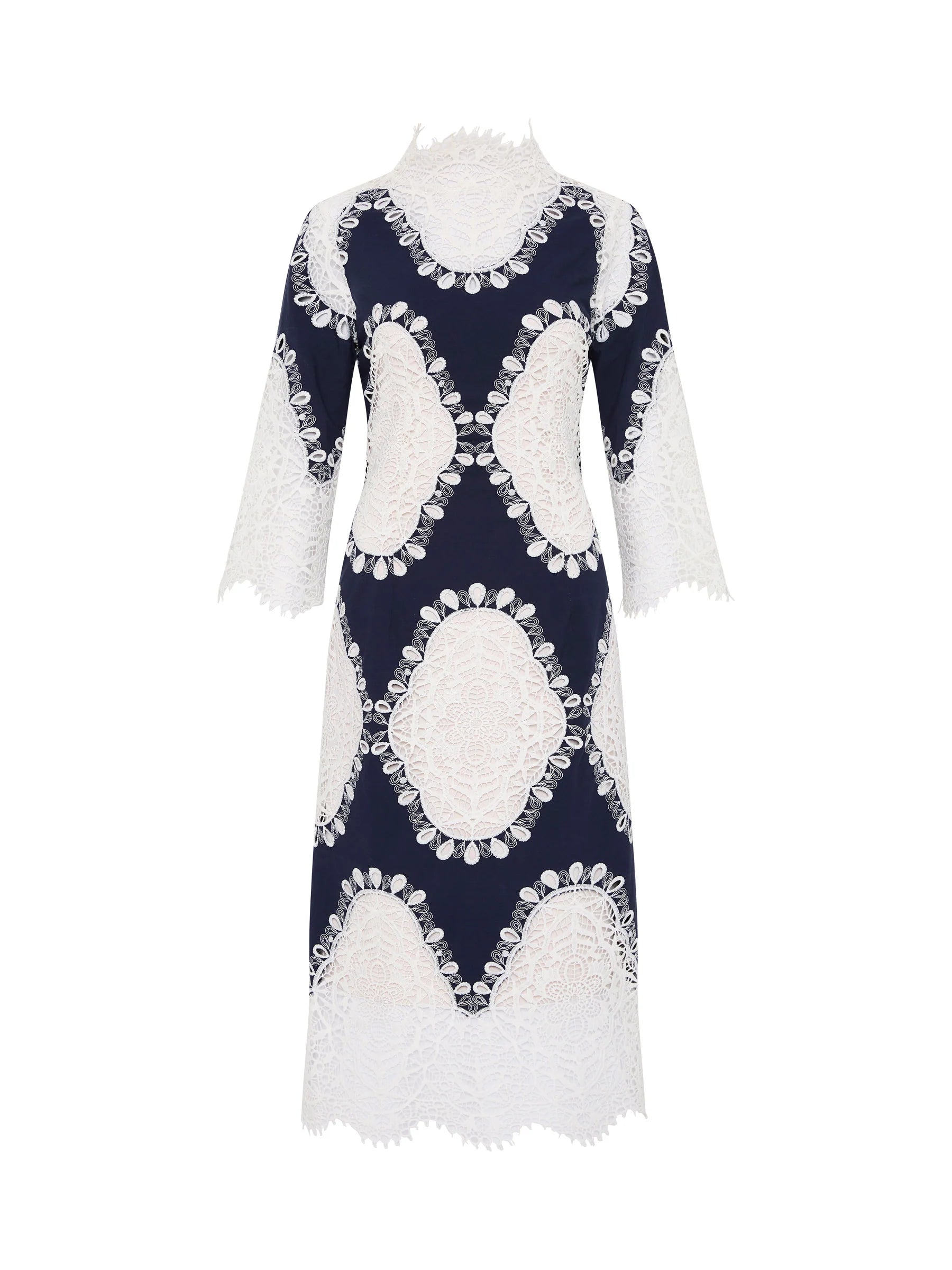 MOSS & SPY MIMOSA DRESS  - INK/IVORY