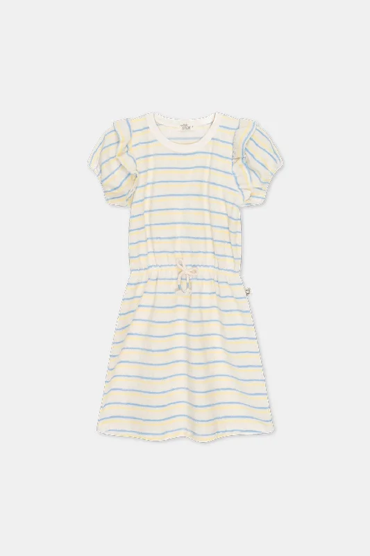 MY LITTLE COZMO BLUE/YELLOW MARSHA DRESS