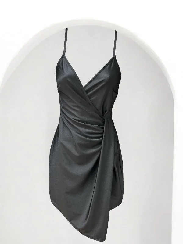 V Neck Asymmetrical Dress Cristina 1495