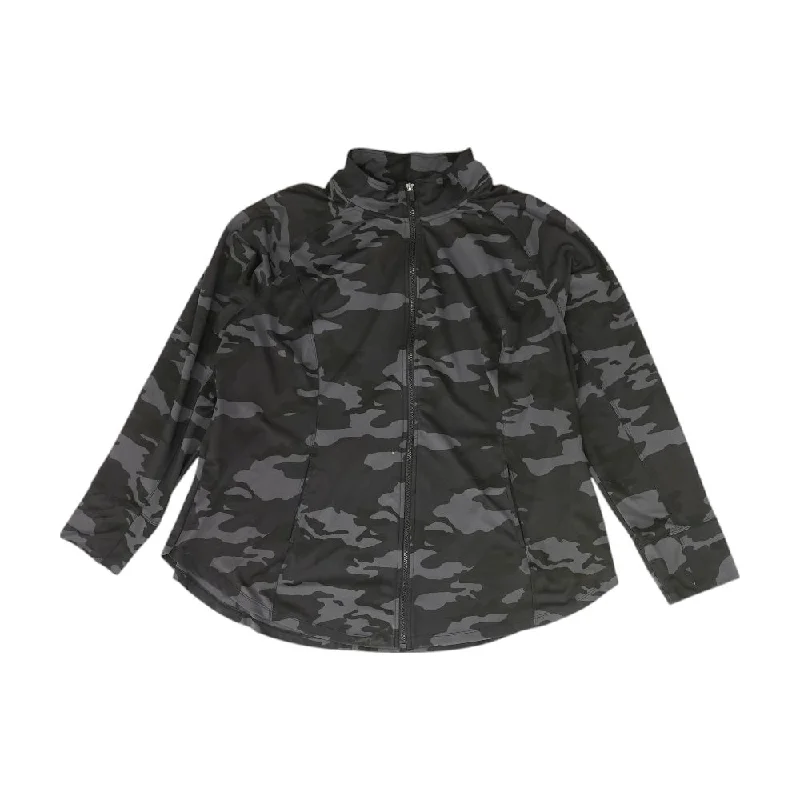 Black Camo Active Jacket Wool Fabric Cashmere Fabric Tweed Fabric