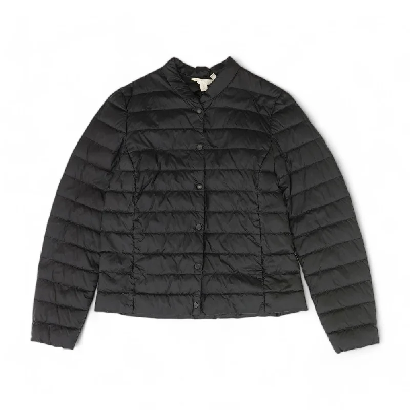 Black Solid Puffer Jacket Striped Jacket Polka Dot Jacket Floral Jacket