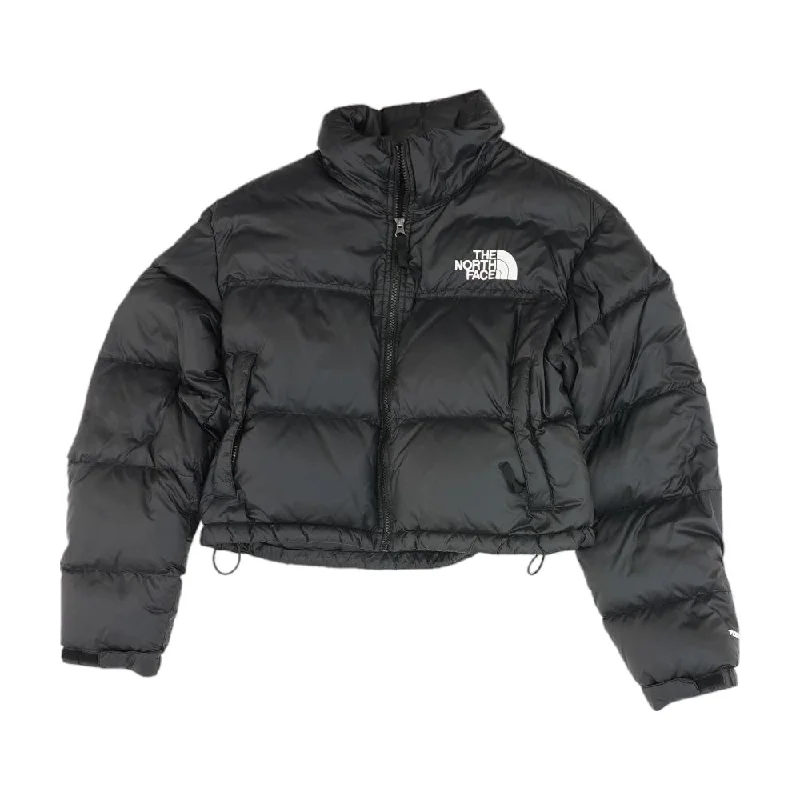 Black Solid Puffer Jacket Rayon Fabric Velvet Fabric Corduroy Fabric