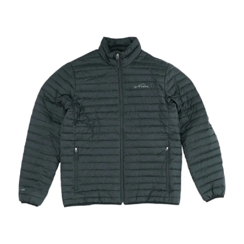 Black Solid Puffer Jacket Oversized Jacket Tailored Jacket Straight Jacket