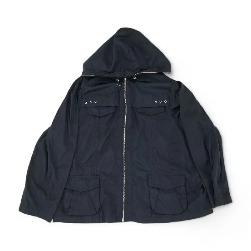 Black Solid Rain Jacket Lace Jacket Ribbed Jacket Sequined Jacket